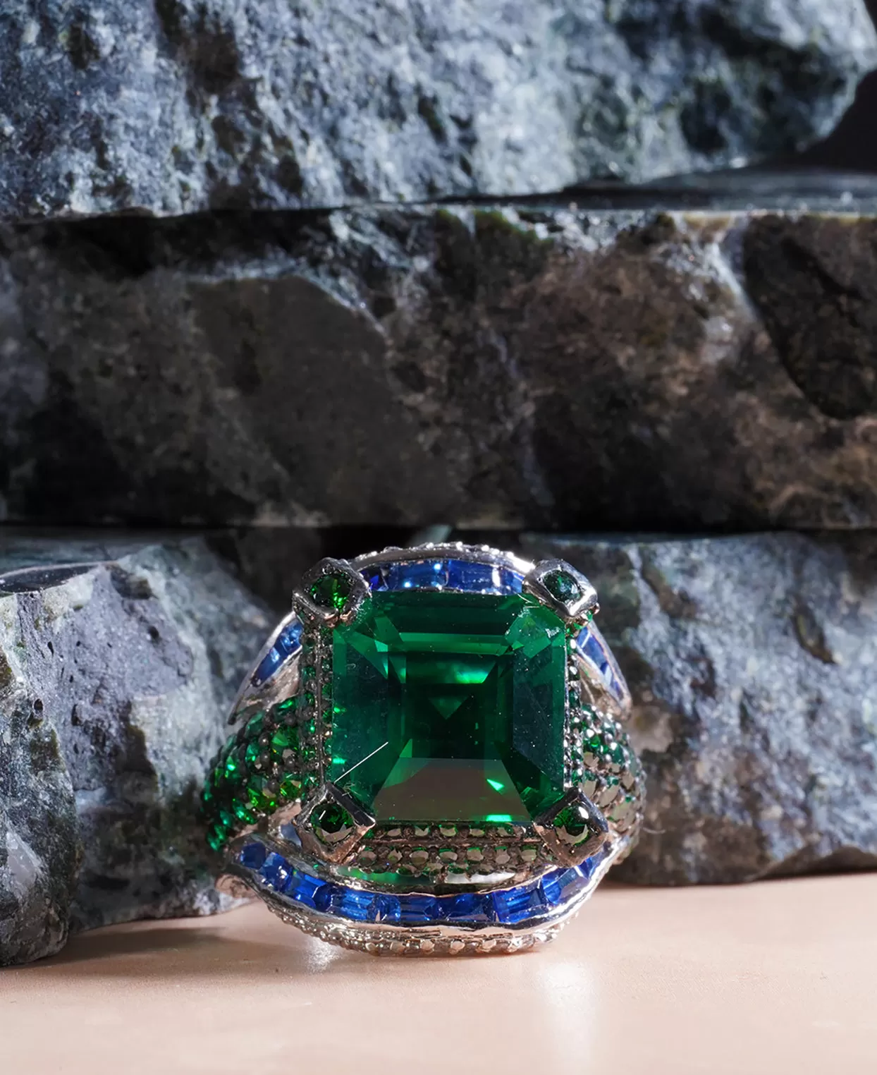 Emerald Sapphire Ring