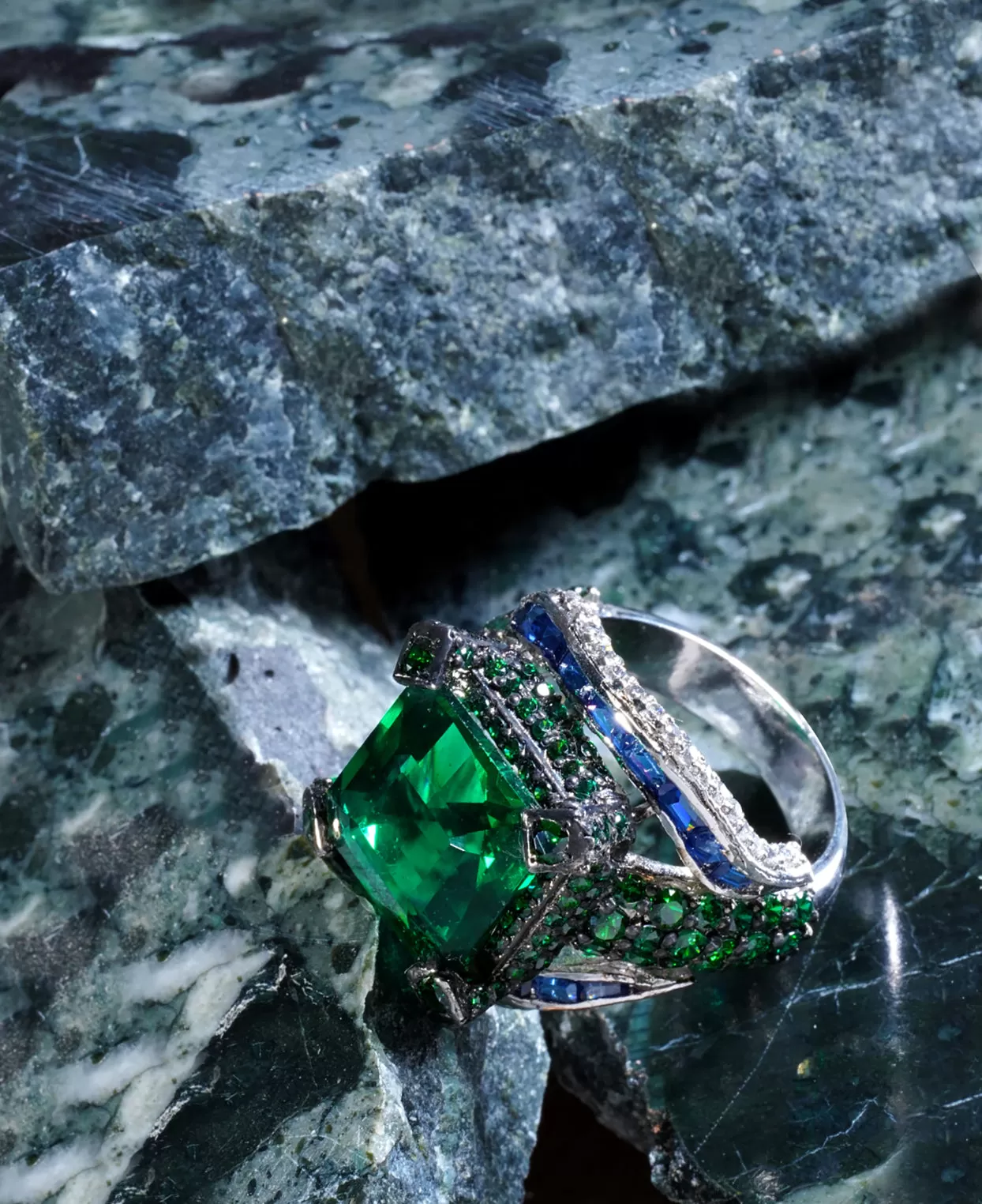 Emerald Sapphire Ring