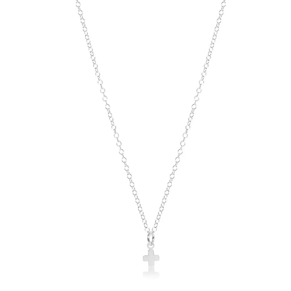 ENewton 16 Sterling Small Signature Cross Charm Necklace