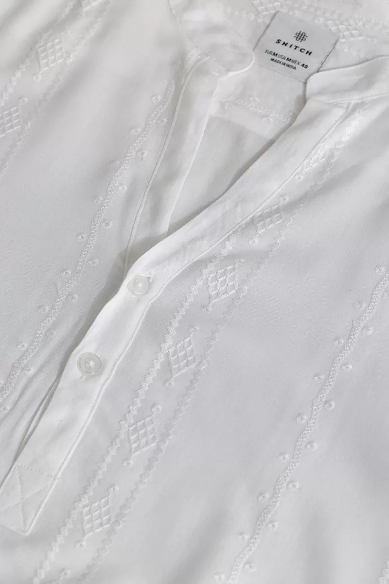 Ennead White Kurta Shirt