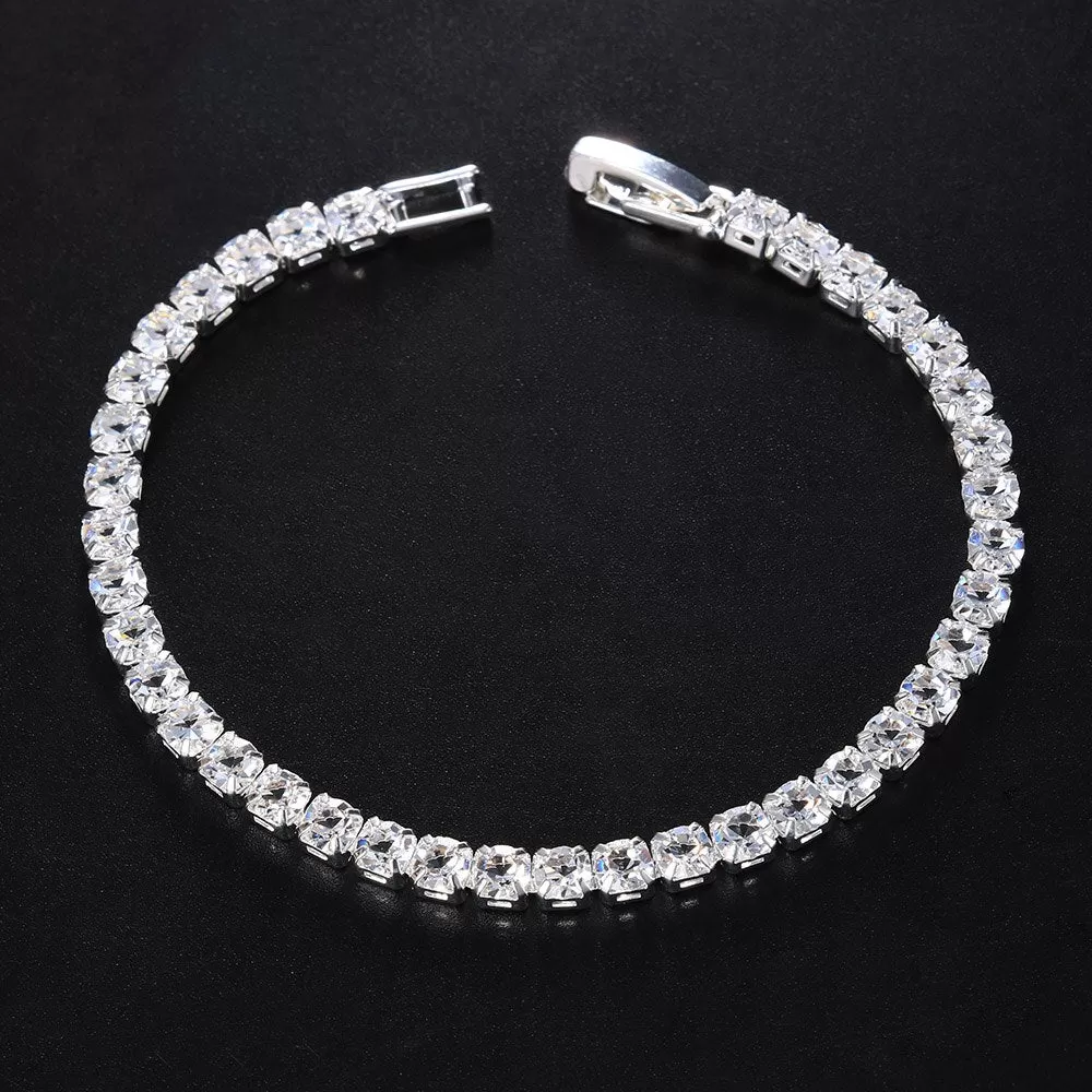 Evil Eye Iced Out Rhinestone Tennis Bracelet