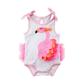 Flamingo Flower Baby Girl's Beachwear