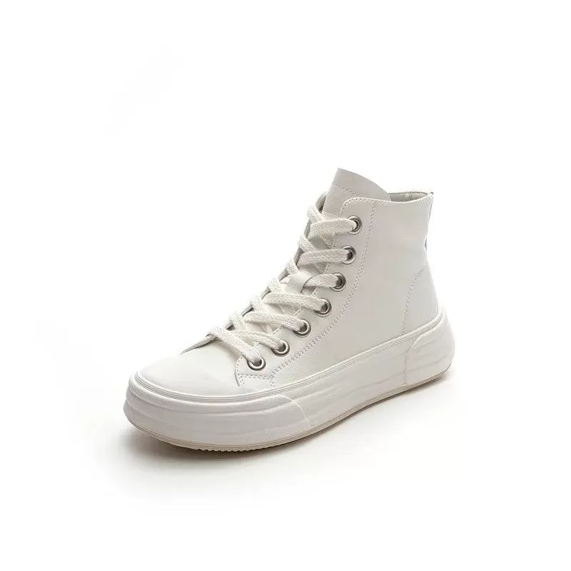 G31 Women's Casual Shoes - Leather High Top Sneakers