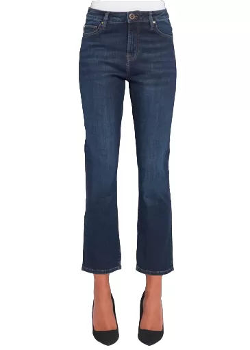 Gaudì women's Fedra short flared jeans trousers 321BD26025 blue