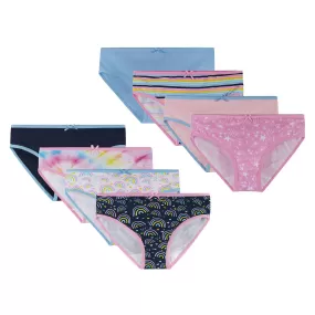 Girls Eight Pack Bikini Briefs | Fun Looks Set 1