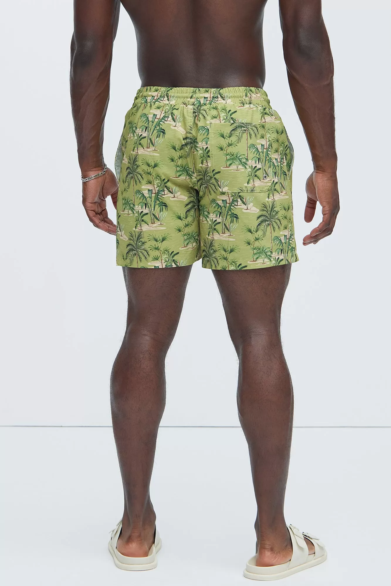 Graham Palm Swim Trunks - Green/combo