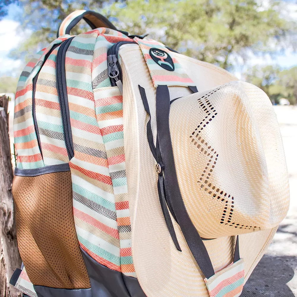 'Hooey' Ox Backpack - Cream / Tan Stripe