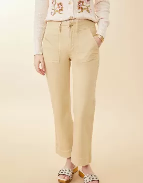 Howell Wide Leg Crop Jean - Khaki