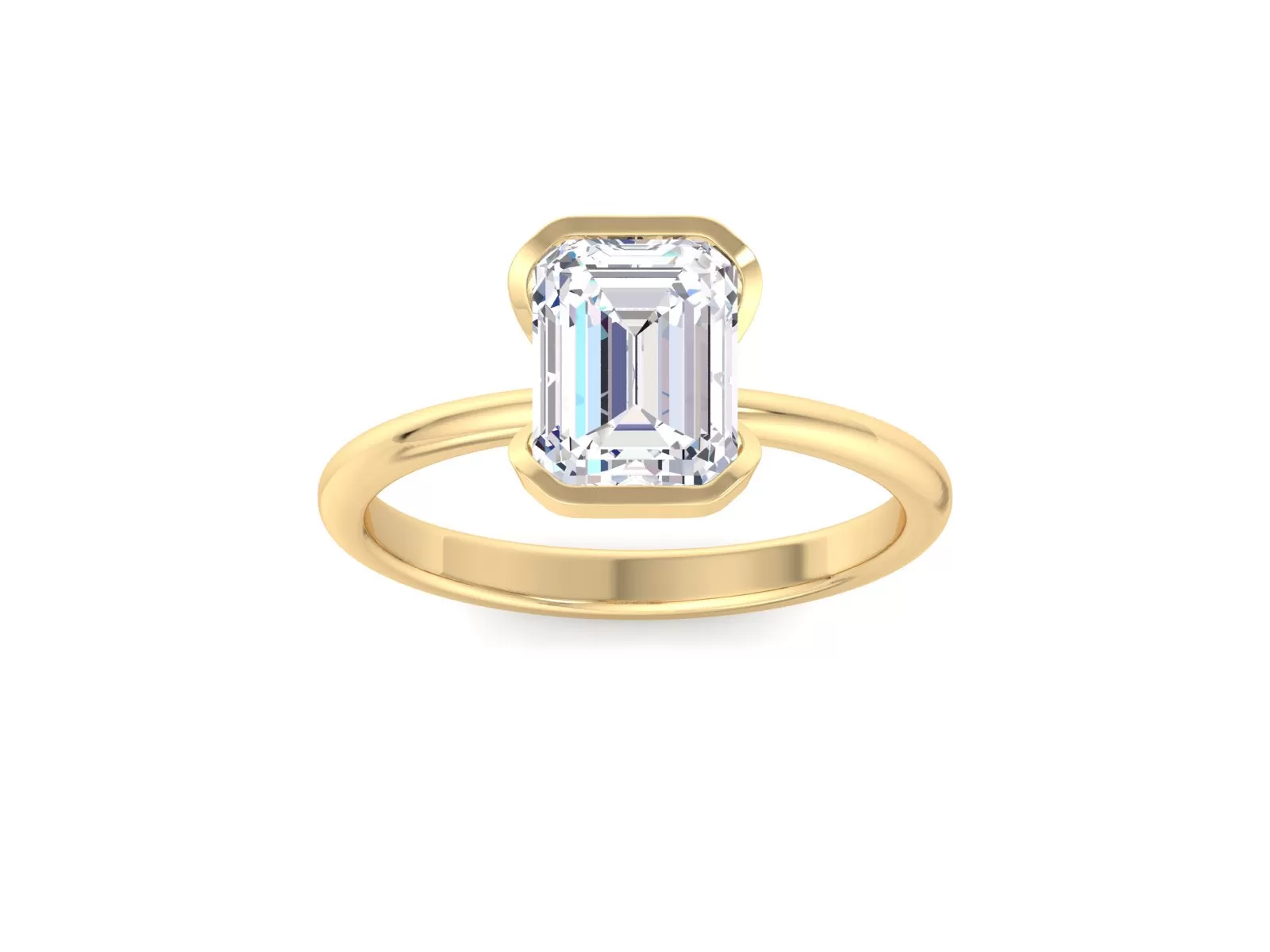 IGI CERTIFIED 2.00 Carat F/VVS2 Emerald Cut Lab Grown Diamond Solitaire Engagement Ring,Wedding Ring