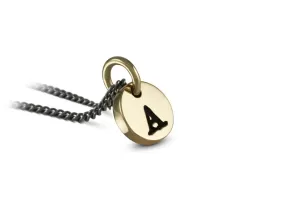 Initial Charm Necklace - Bronze