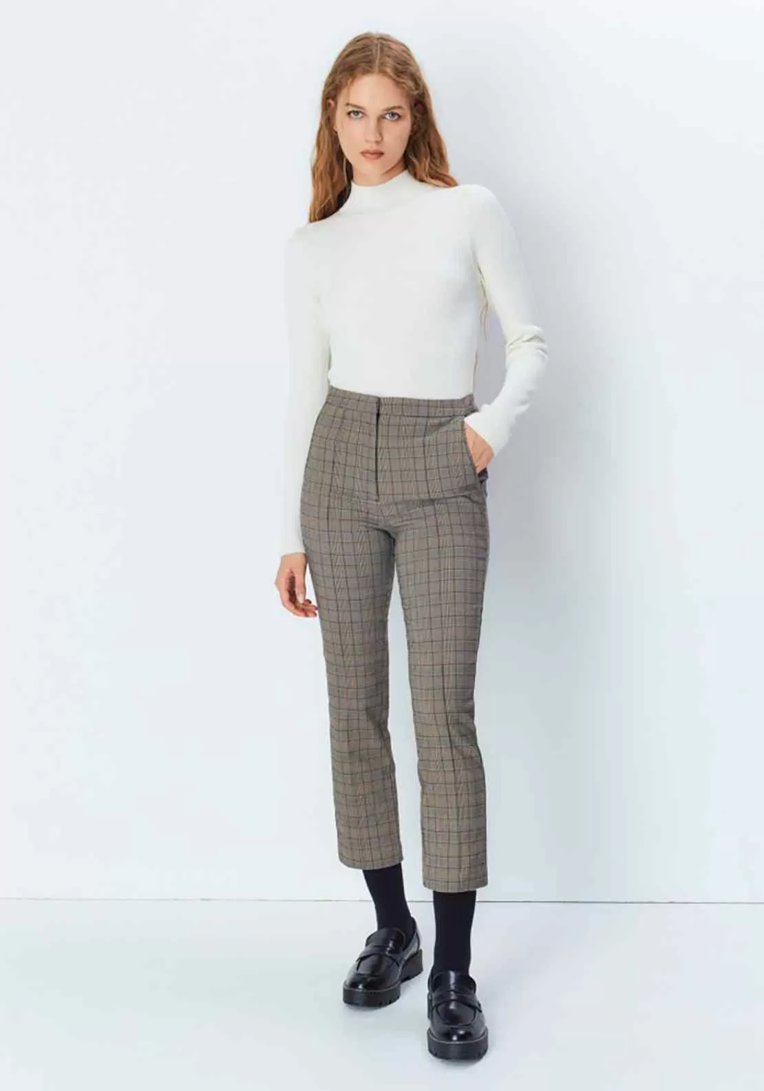 Jacquard Trousers - Brown