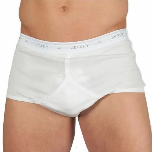 Jockey White Y-Front Mens Underwear Briefs Plus Size Large