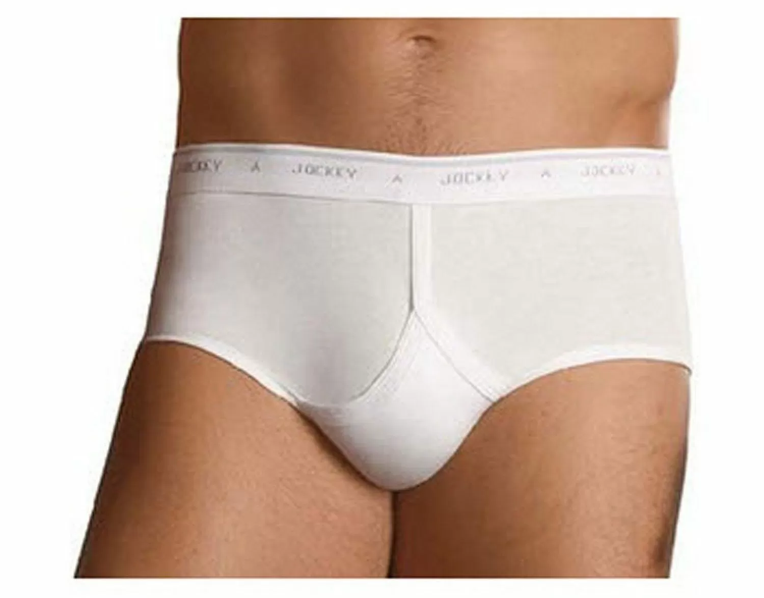 Jockey White Y-Front Mens Underwear Briefs Plus Size Large