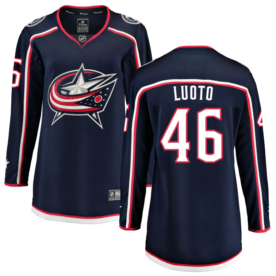 Joona Luoto Columbus Blue Jackets Fanatics Branded Women's Home Breakaway Jersey - Navy