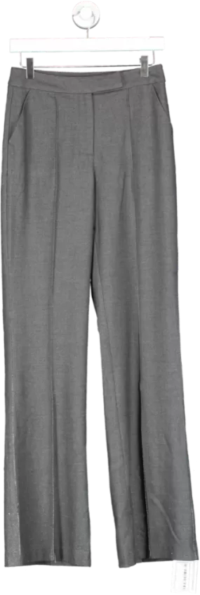 Karen Millen Grey Woven Wool Mix Trousers UK 8