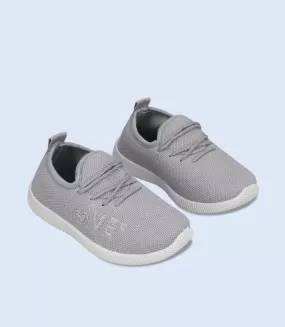 KG0088-GREY-Girls Casual Sneakers