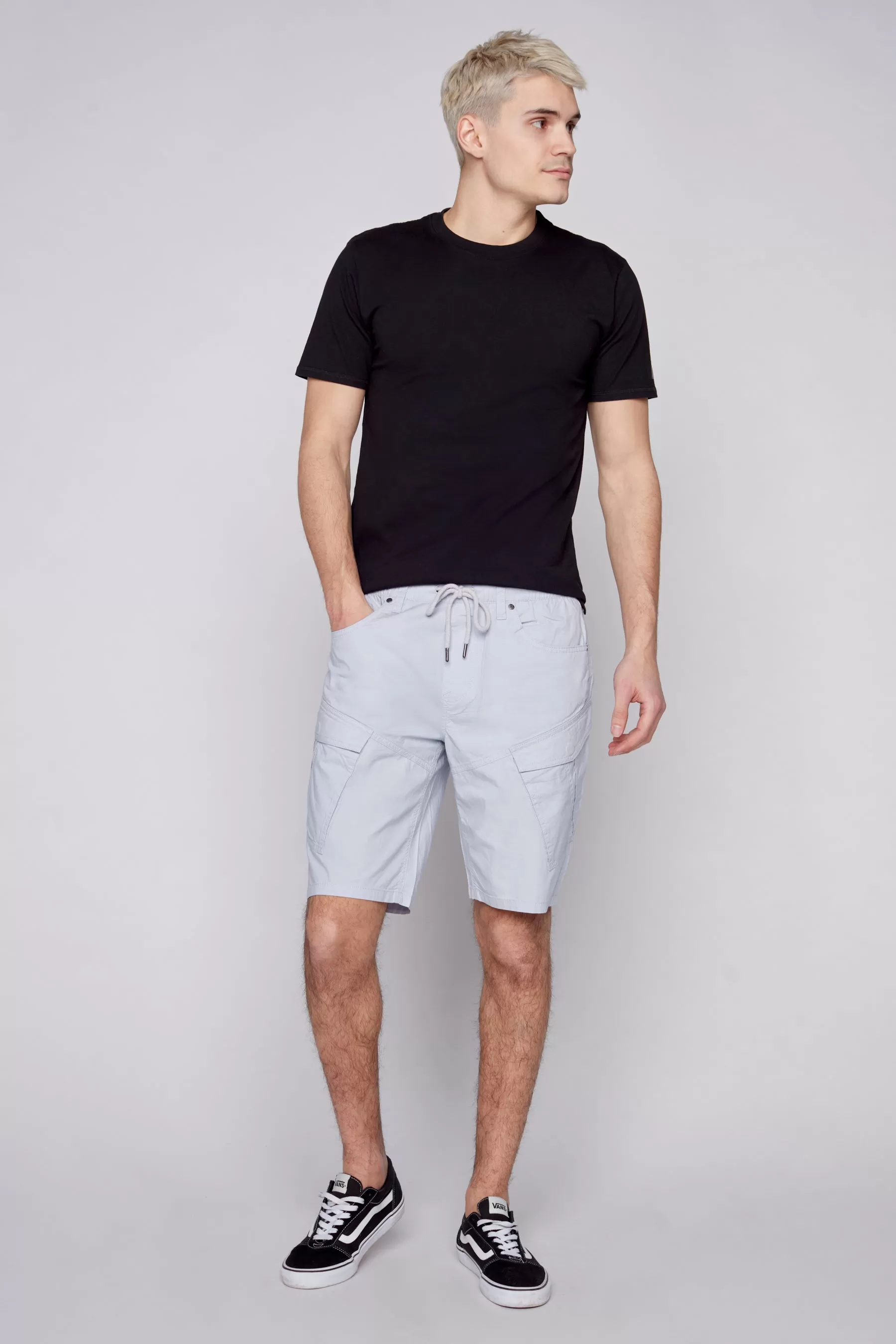 KRAVITZ - Mens Shorts With bellowed Cargo pockets - Frost Blue