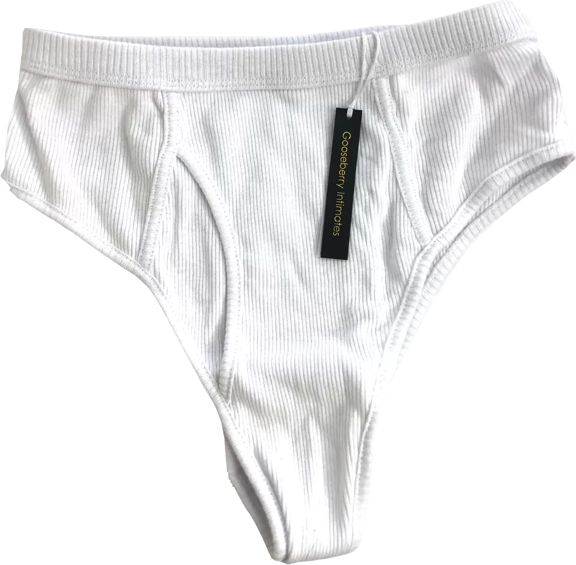 LES GIRLS LES BOYS White Ribbed Boyfriend Briefs UK S