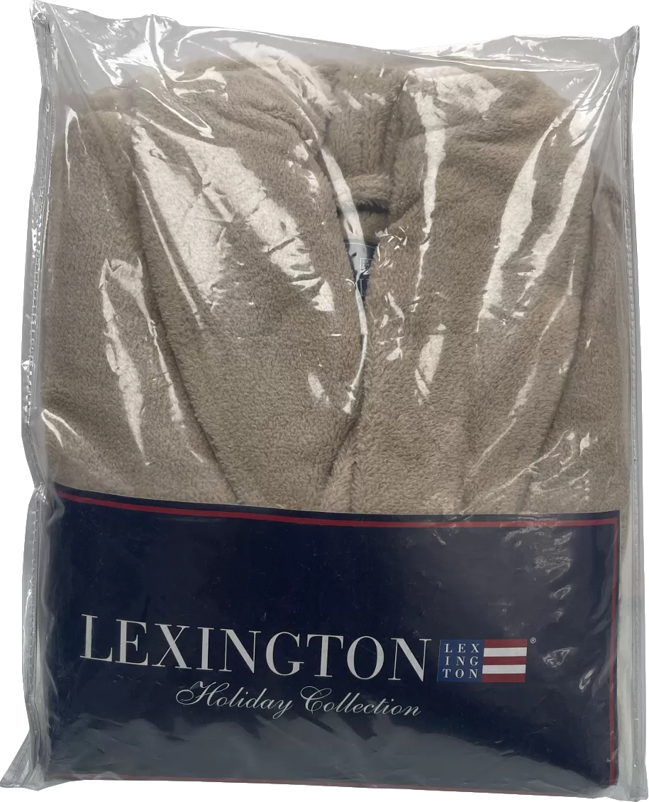 lexington Holidy Collection Unisex Lesley Fleece Robe, Beige Bnib UK S