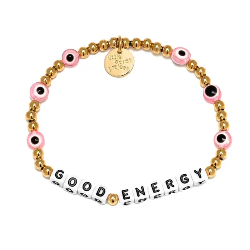 LITTLE WORDS PROJECT | Waterproof Gold Bracelet - Good Energy