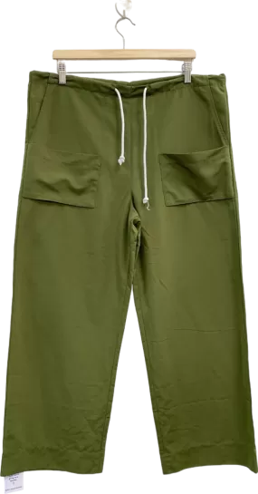 Local European Green Drawstring Trousers UK M