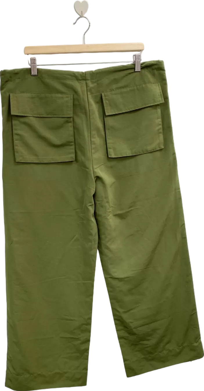 Local European Green Drawstring Trousers UK M