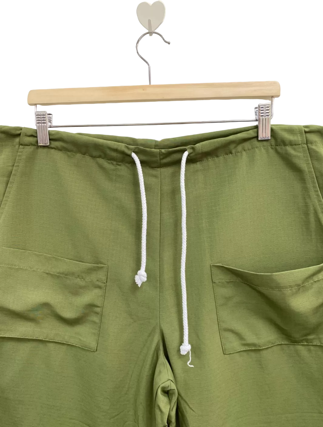 Local European Green Drawstring Trousers UK M