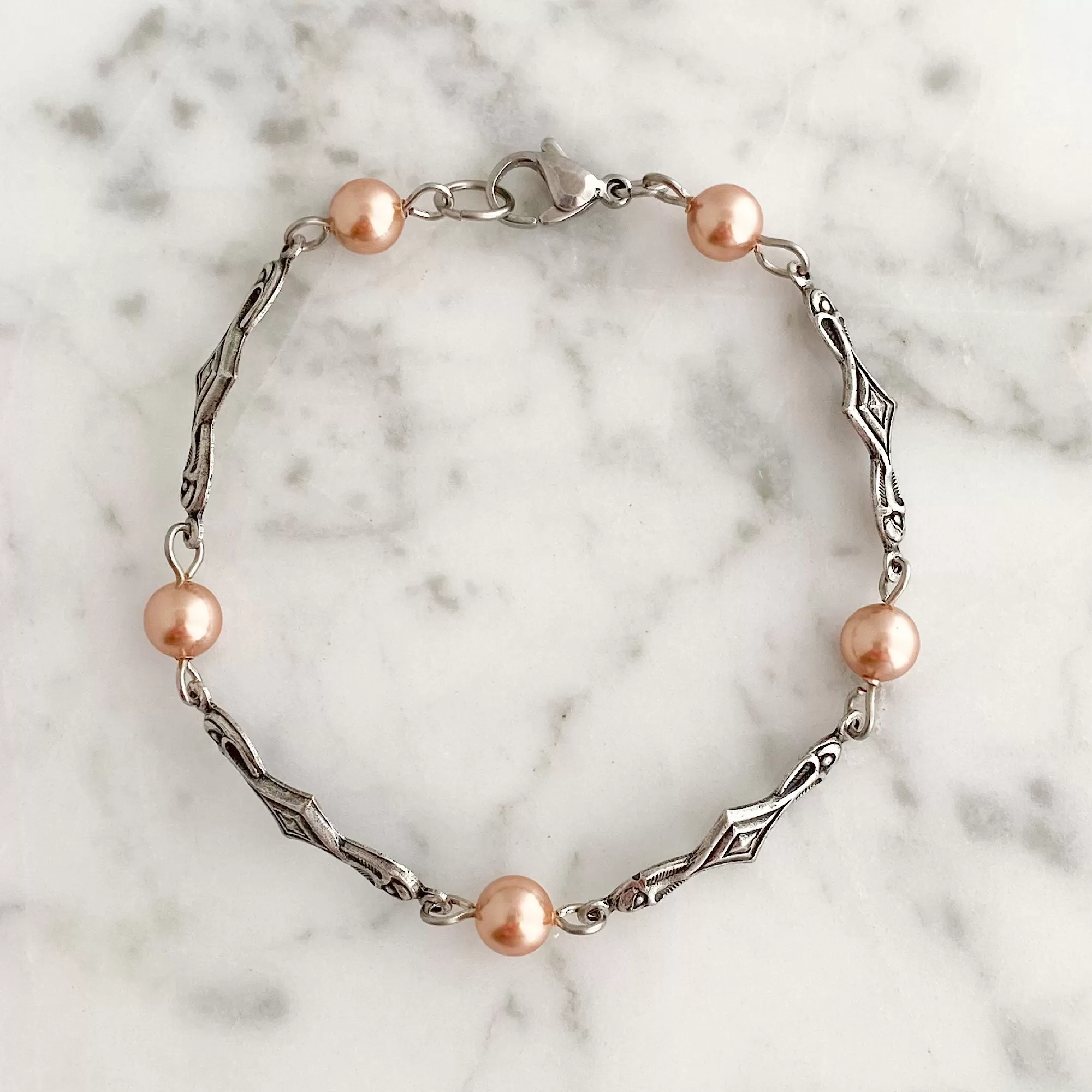 LUISA Art Deco and Swarovski pearl bracelet