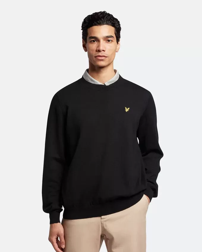 Lyle & Scott Golf Evolution Crew Knit Jumper - Jet Black