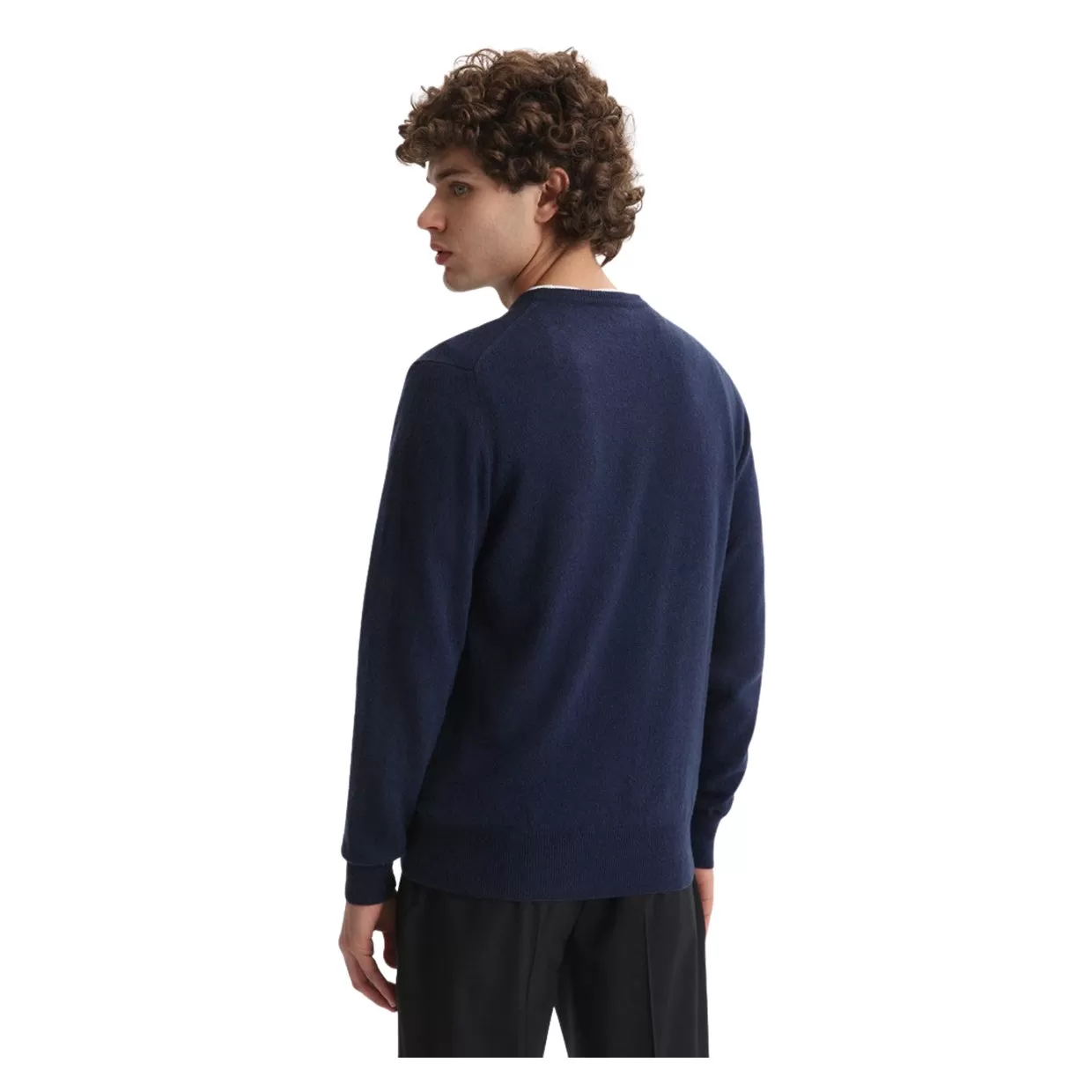 Maglione Woolrich Girocollo Super Geelong Blu Iron