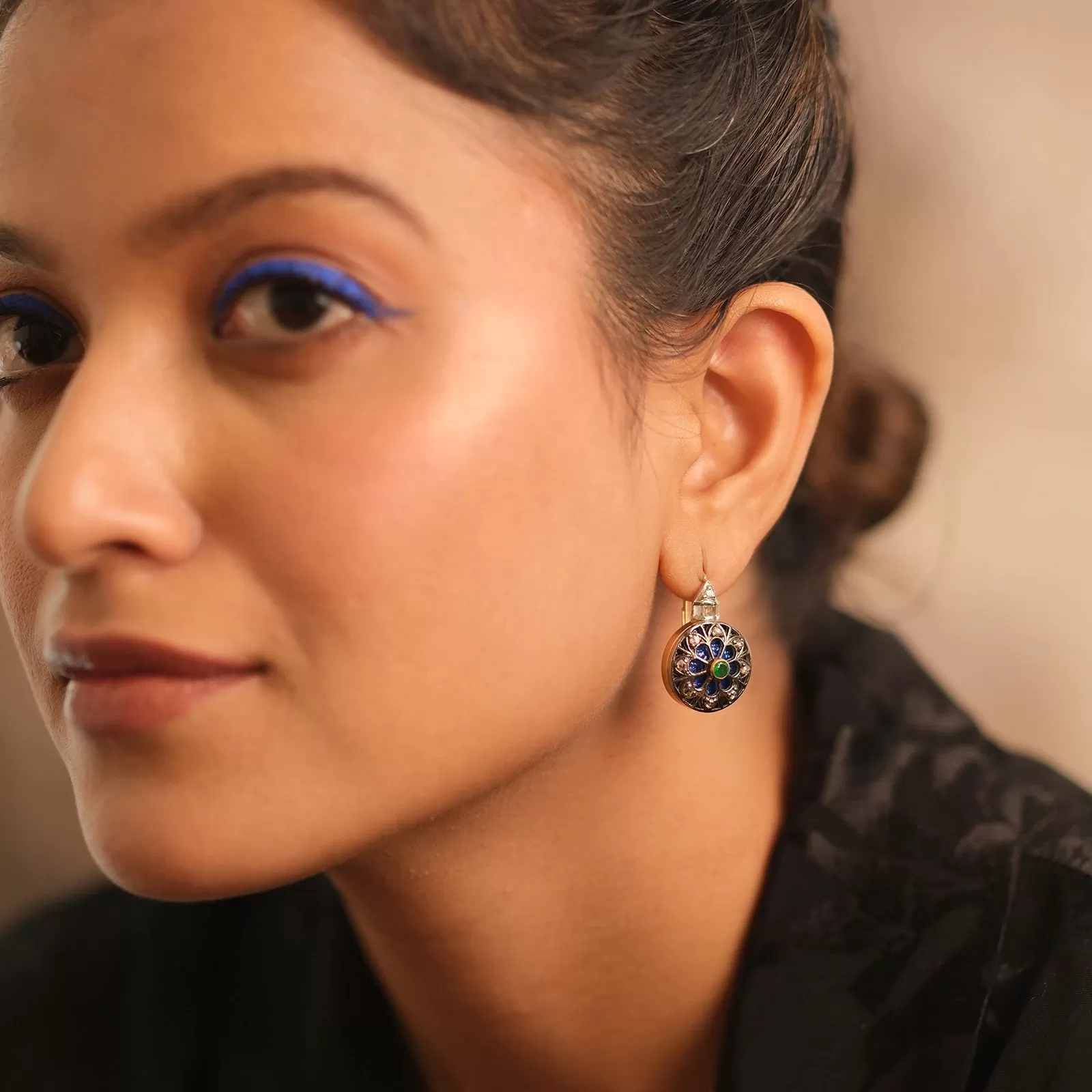 Marrakesh Ear Tops in Cobalt Blue