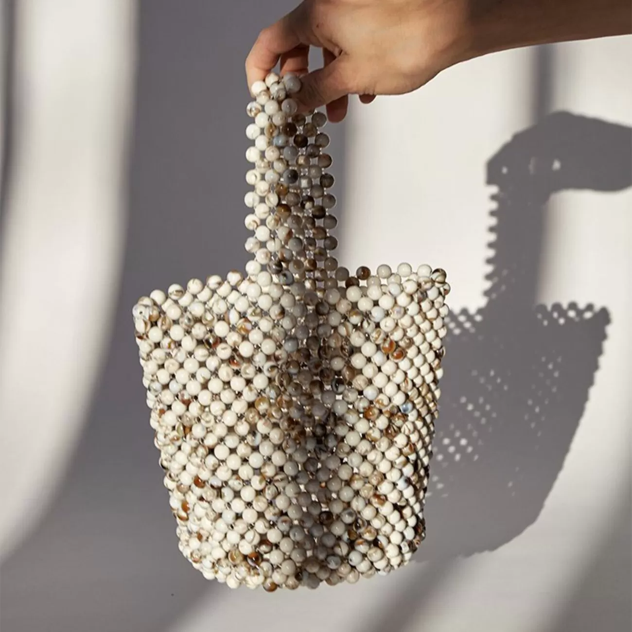 MINI BEAD BAG CREAM MIX