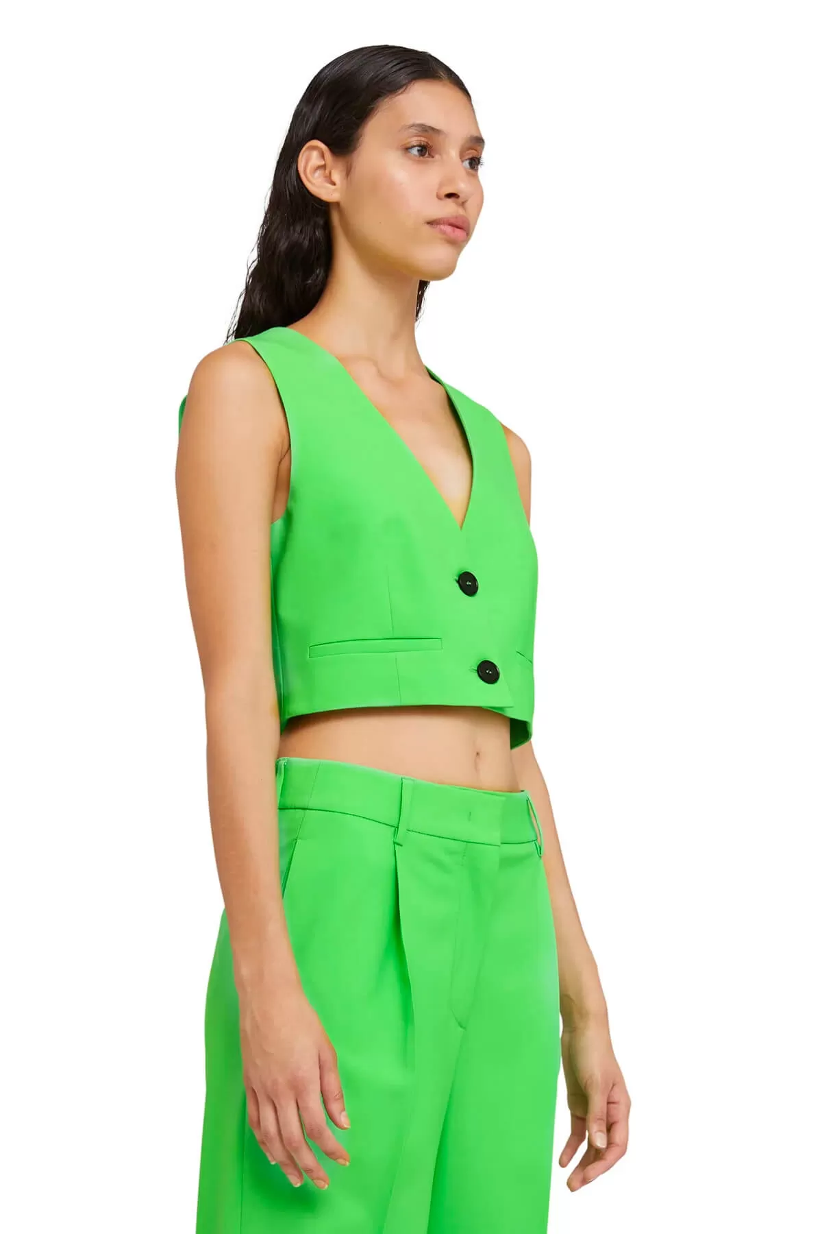 MSGM Crop Vest - Tropical Green