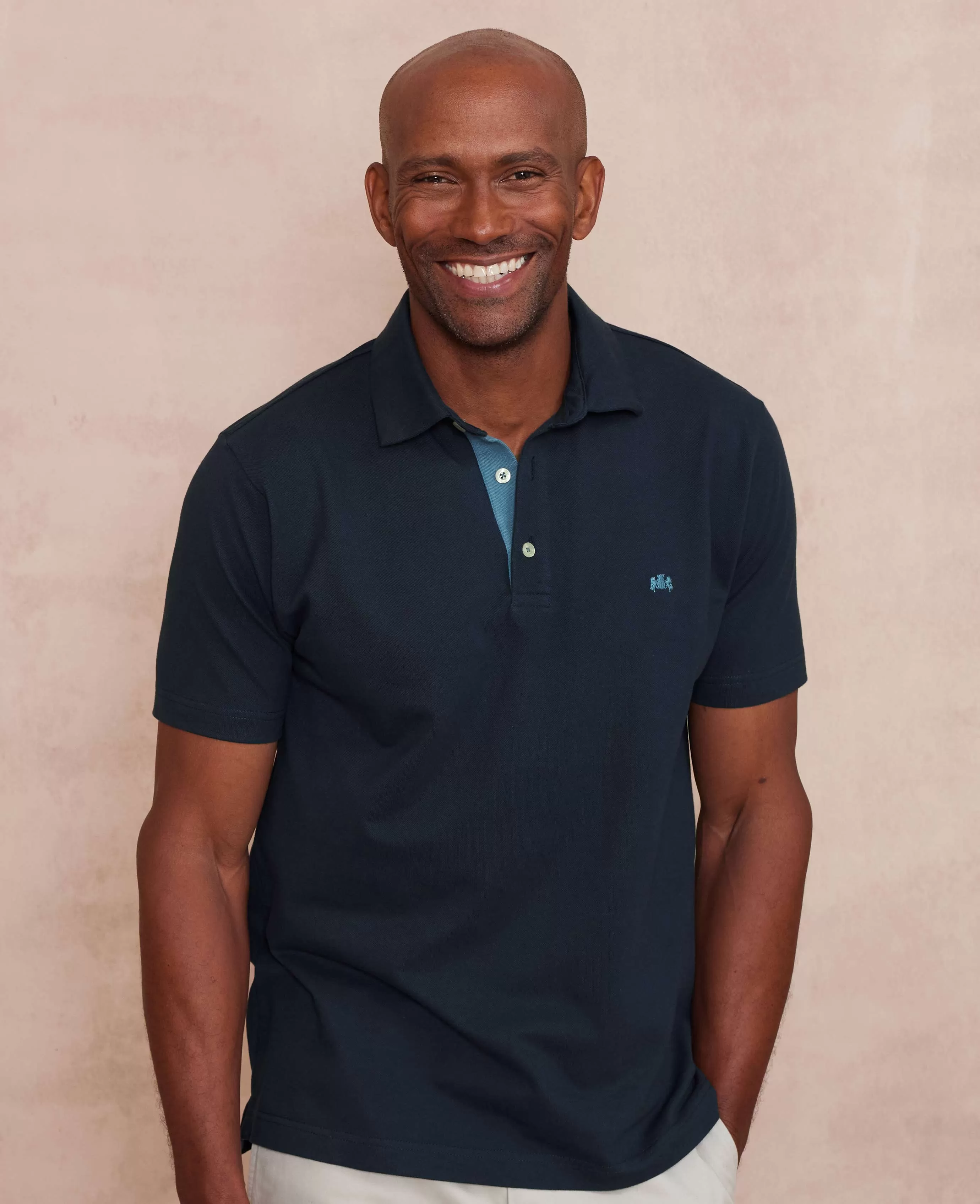 Navy Classic Fit Short Sleeve Polo Shirt