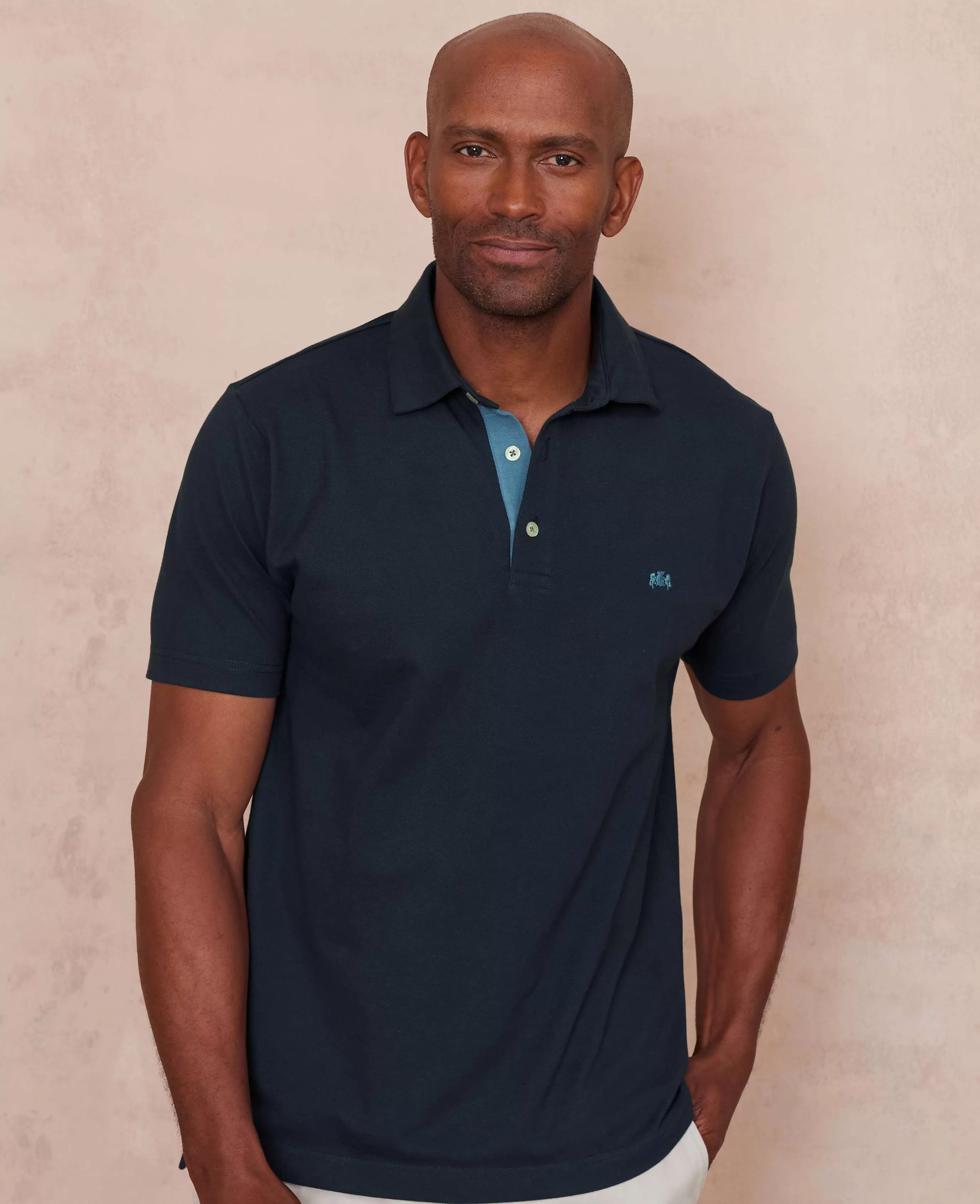 Navy Classic Fit Short Sleeve Polo Shirt