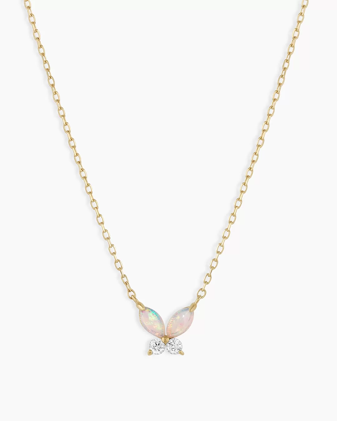 Opal Butterfly Necklace