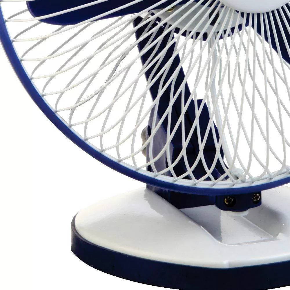 Orient Electric Zippy 225mm 2-in-1 Wall Mount and Table Top Fan (White/Blue)