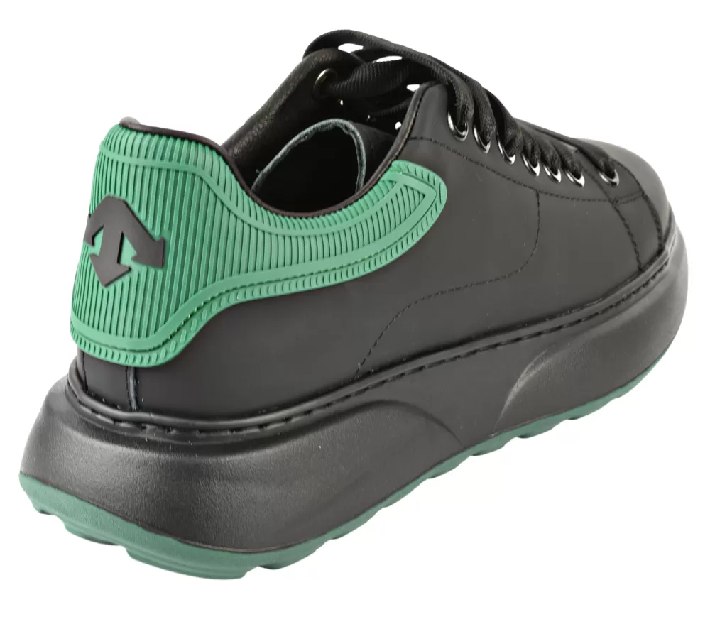 Pantofi sport, barbati, MELS, 8665-01 negru, piele naturala