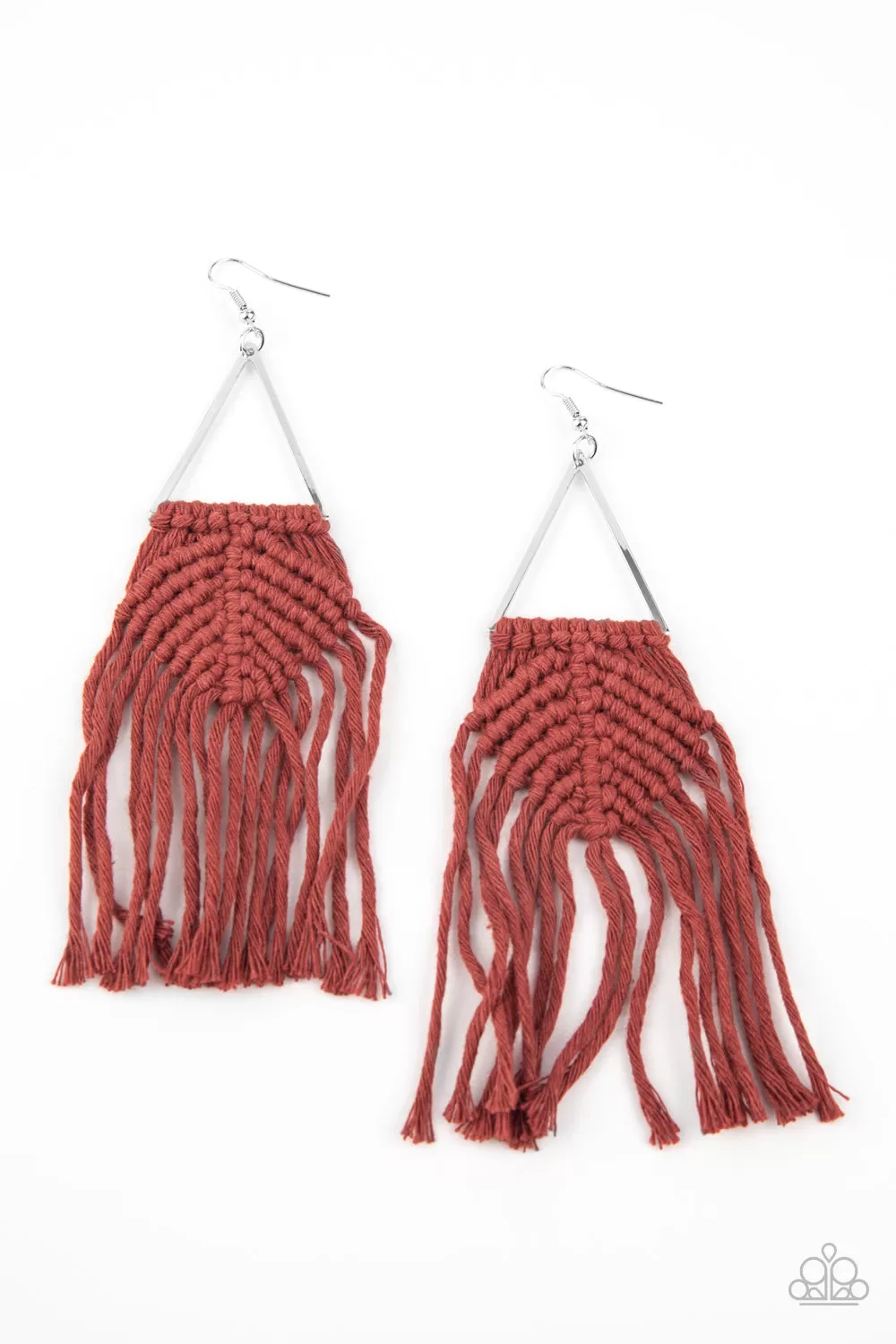 Paparazzi Accessories - Macrame Jungle - Brown Earrings