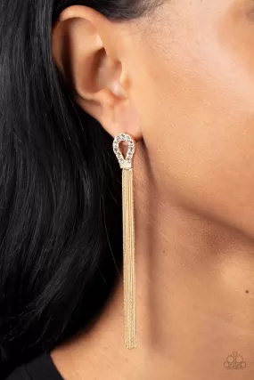 Paparazzi Dallas Debutante - Gold Post Earring