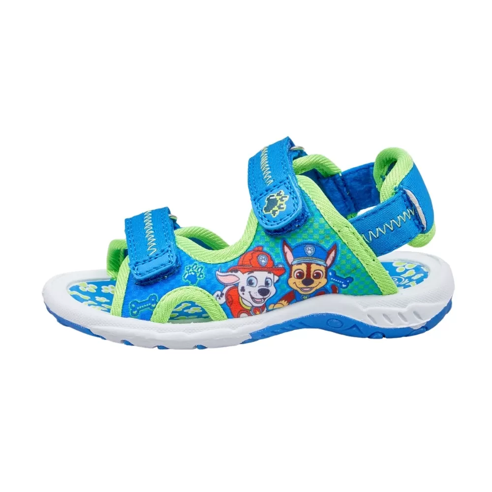 Paw Patrol Blue & Green Velcro Strap Sports Sandals