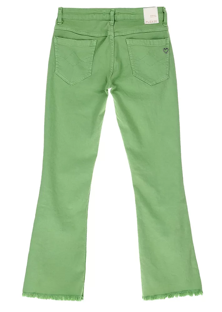 Please Shortcut Jeans - Seaweed Green