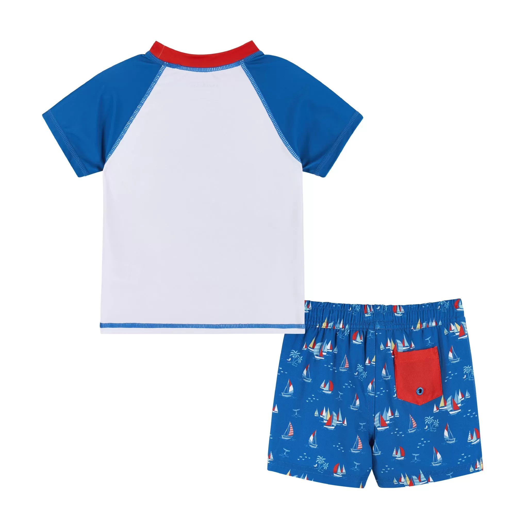 Raglan Rashguard and Boardshort Set | Sailboat Graphic