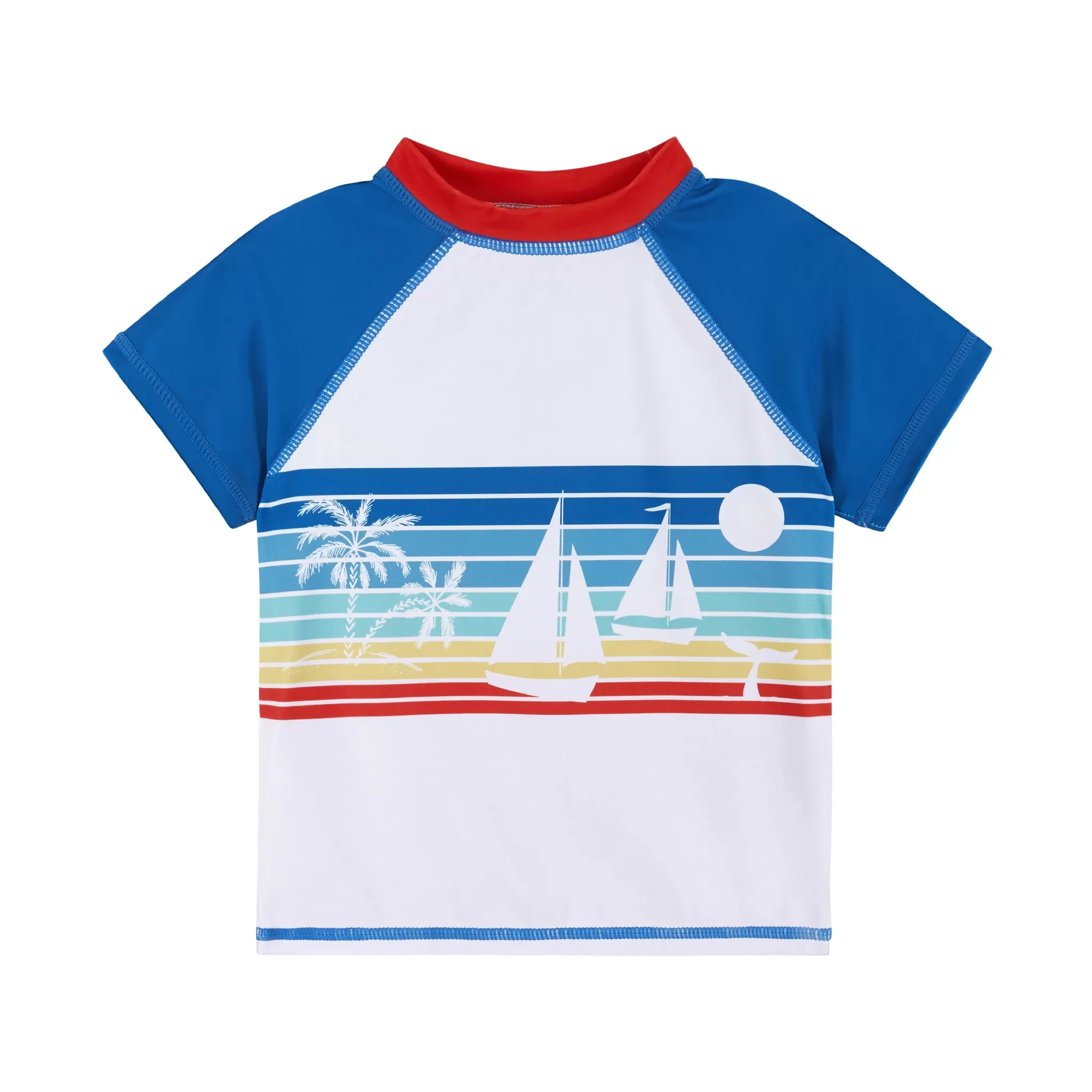 Raglan Rashguard and Boardshort Set | Sailboat Graphic