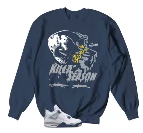 Retro 4 Midngiht Navy Sweater - Killa Season - Navy