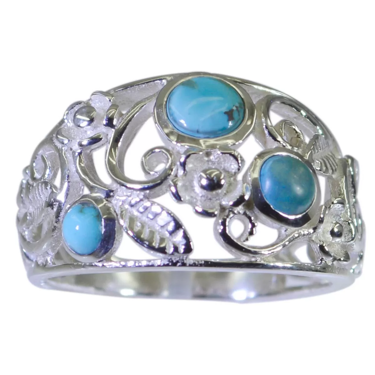 Riyo Excellent Gemstones Turquoise 925 Ring Premier Jewelry Catalog