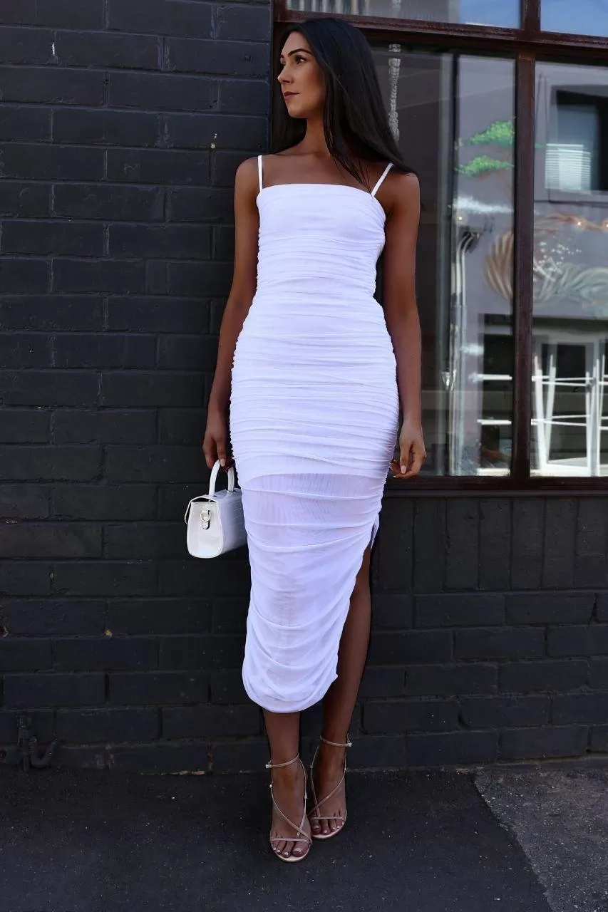 Sienna Midi Dress - White