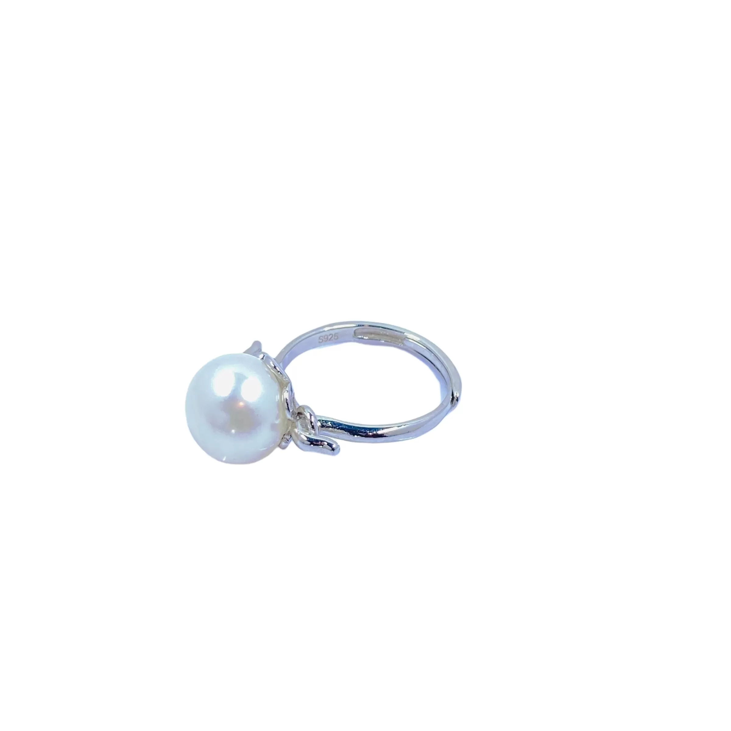 Sterling silver 11mm Cultured Swan Pearl Ring