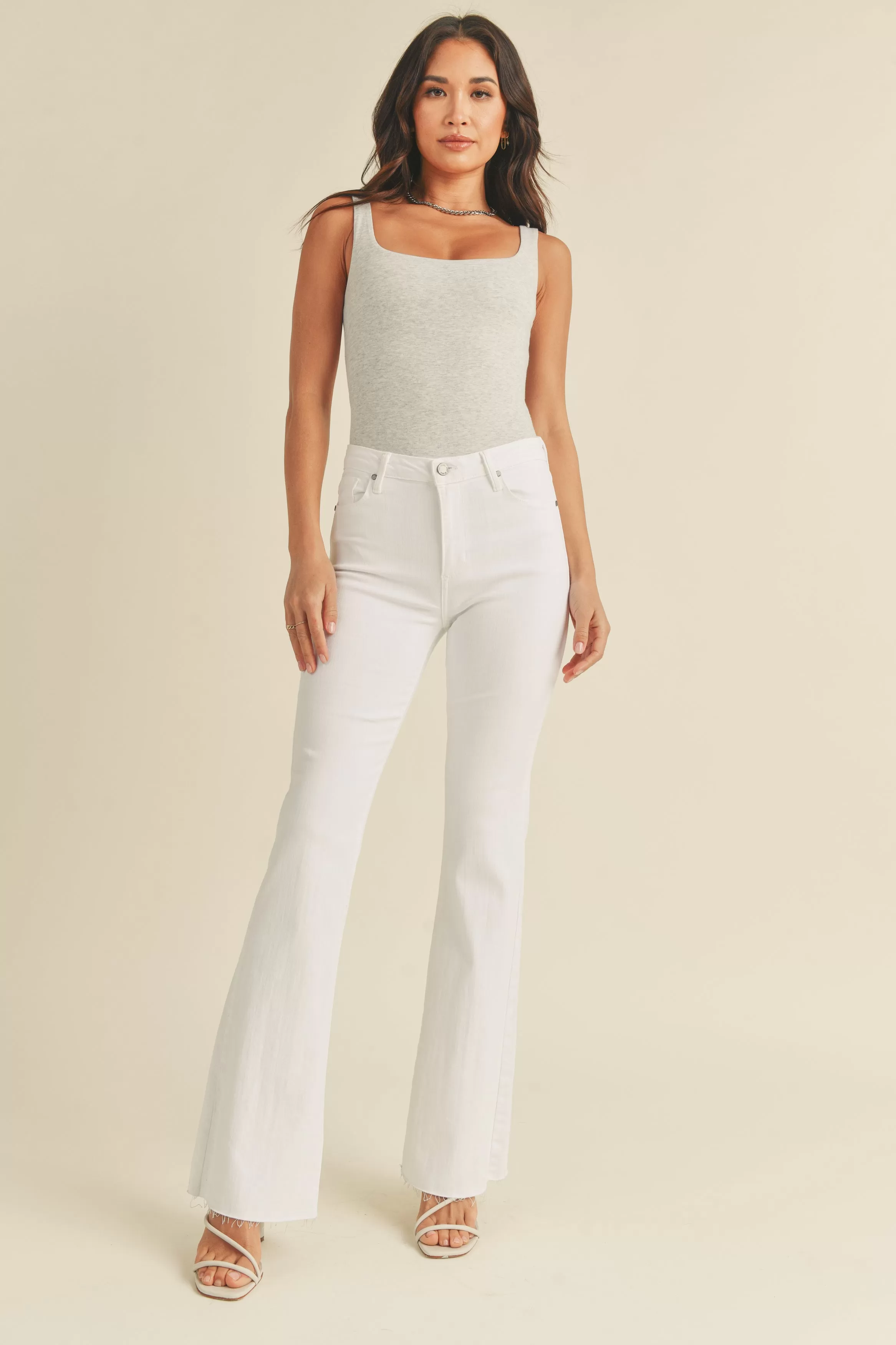 Sutton Flare Jeans White