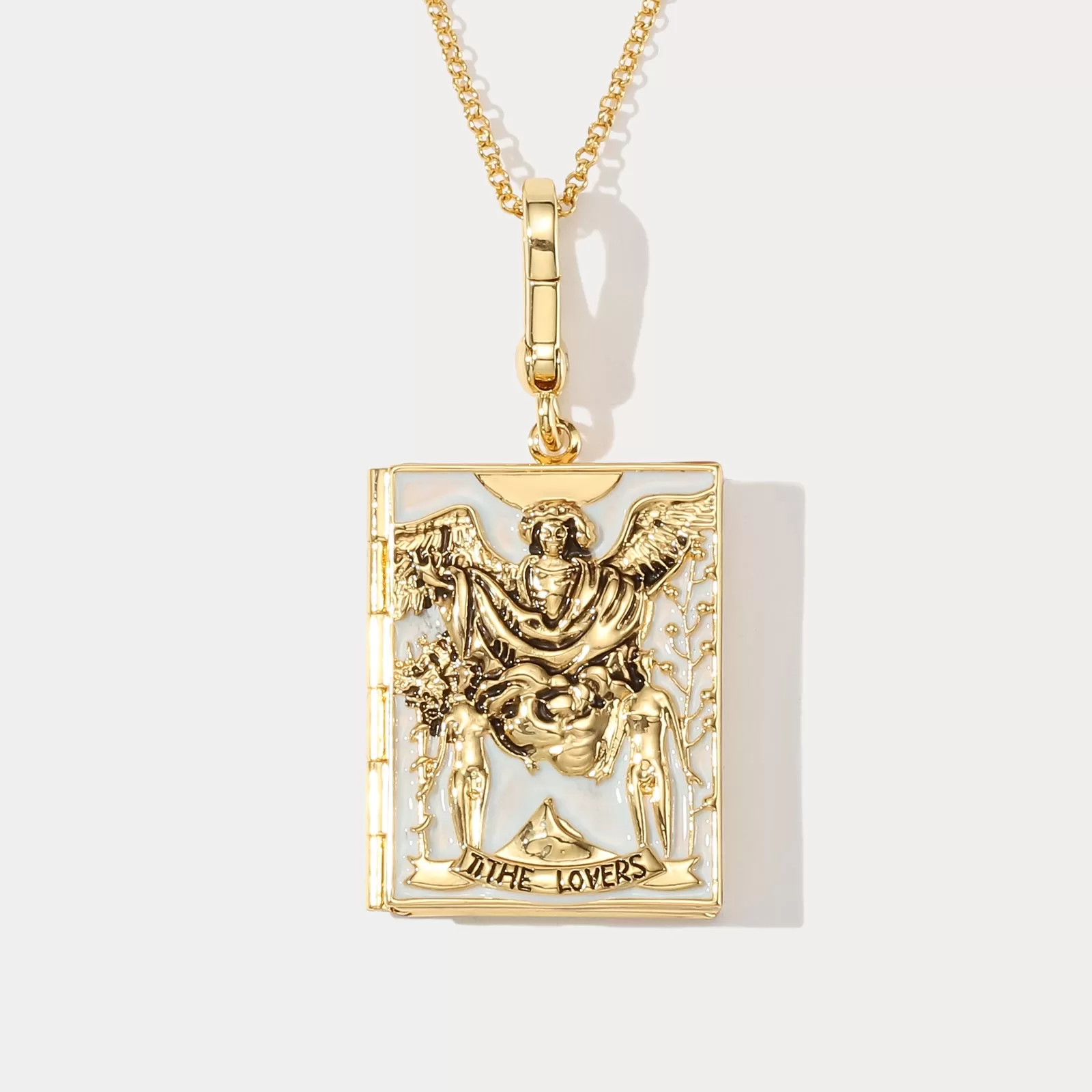 Tarot Locket Necklace-The Lovers